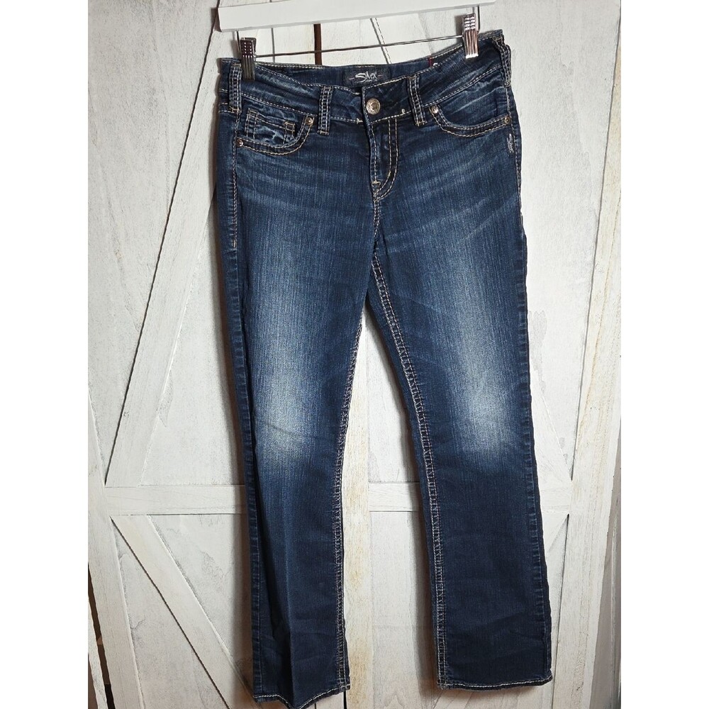 Silver Jeans Suki Mid Slim Bootcut Super Stretch Jeans Size 28